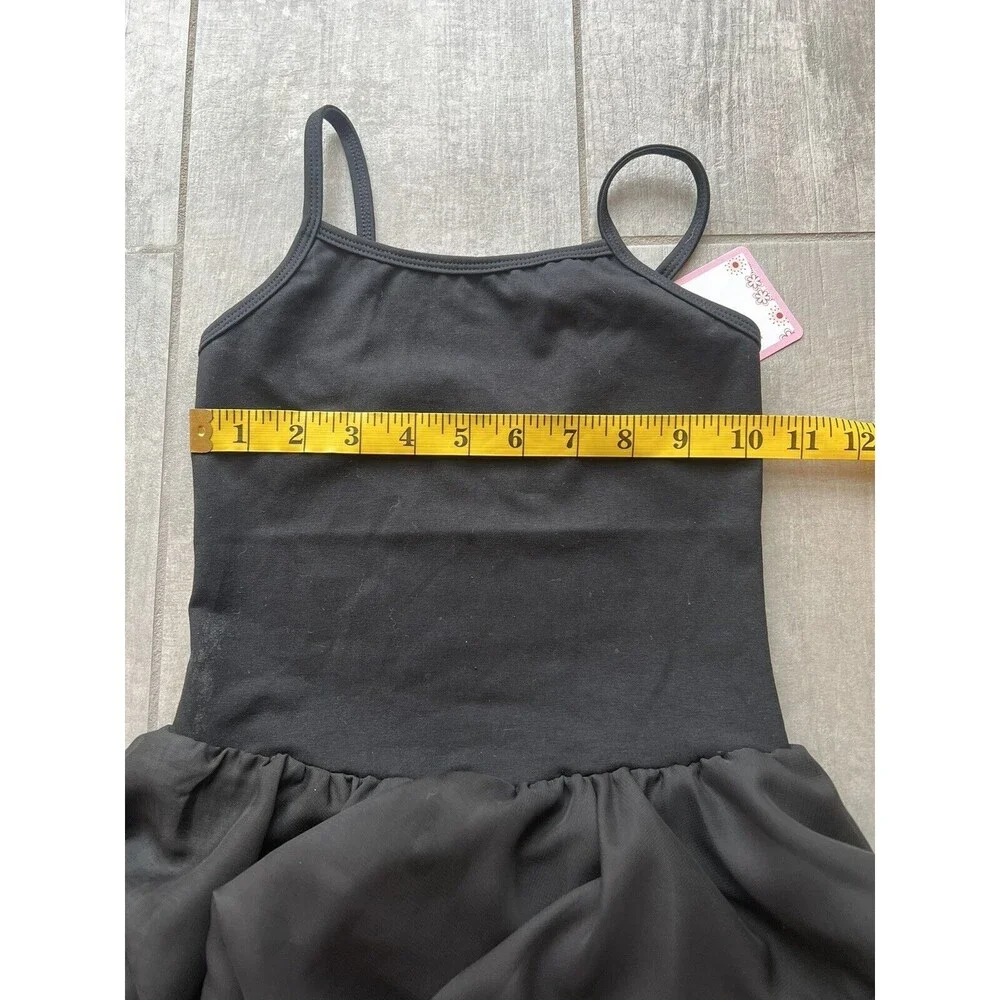 Camisole Ballet Leotard Dance Gymnastics One Piece Outfit Chiffon Tutu Skirt S 6